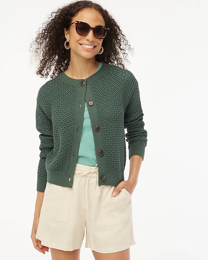 Crochet cardigan sweater | J.Crew Factory