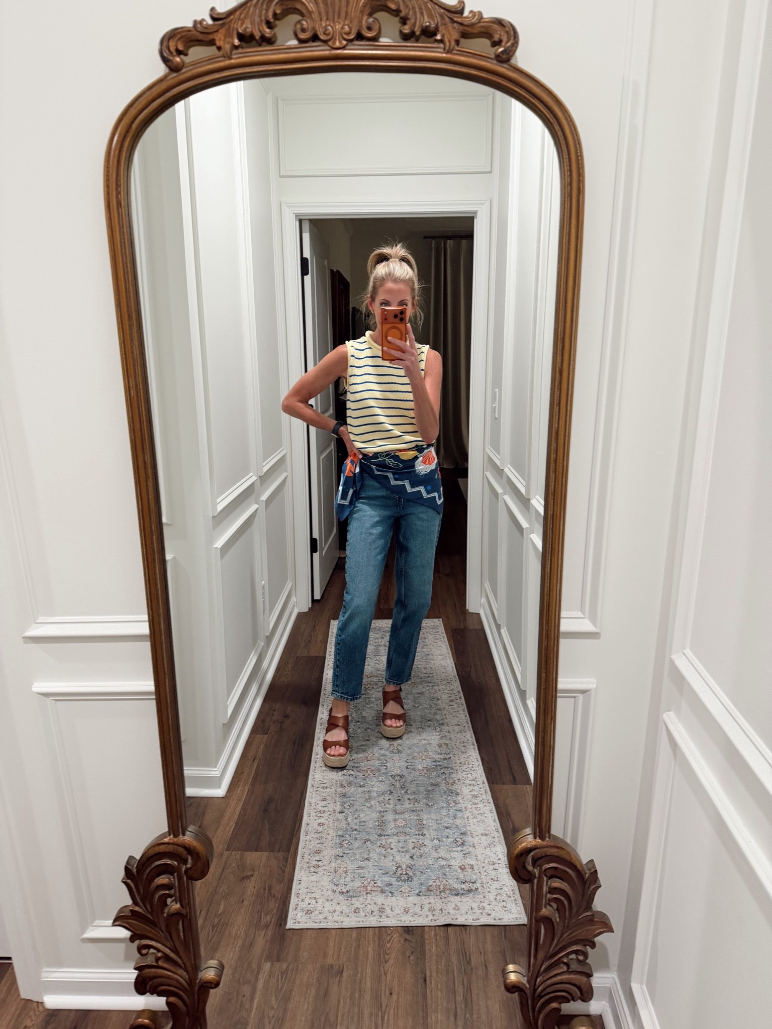 OOTD // all Walmart. 
Sweater XS
Jeans 0
Simmer scarf