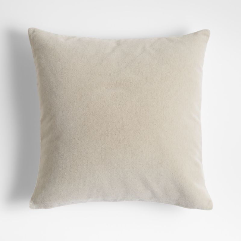Moonbeam 20"x20" Reversible Faux Mohair Linen Square Decorative Throw Pillow Cover + Reviews | Cr... | Crate & Barrel