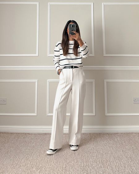 I bought t HR see trousers from Stradivarius 2 years ago. Linking 3 similar pairs from the same brand for you. Wearing UK size 8.

The top I’m wearing is from H&M boys which came in a pack of 2. Can’t find online do try your local store. Style tip - if you prefer some if your tops to have a more loose feel, try the boys and men’s sections particularly at H&M and Zara.



#LTKeurope #LTKunder100 #LTKunder50