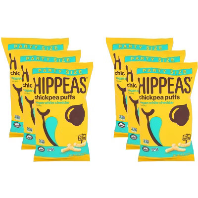 Hippeas White Cheddar Chickpea Puffs - Case of 6 - 8 oz | Target