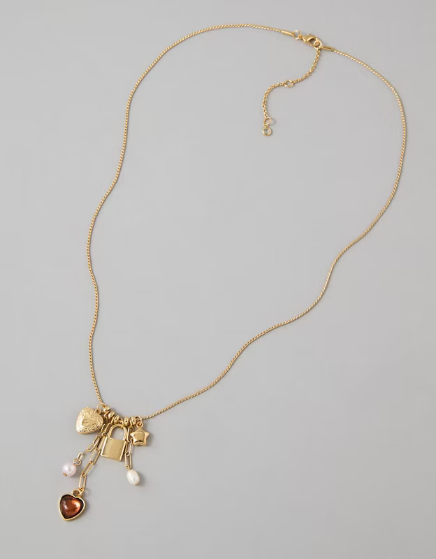 AE Cluster Charm Necklace | American Eagle Outfitters (US & CA)