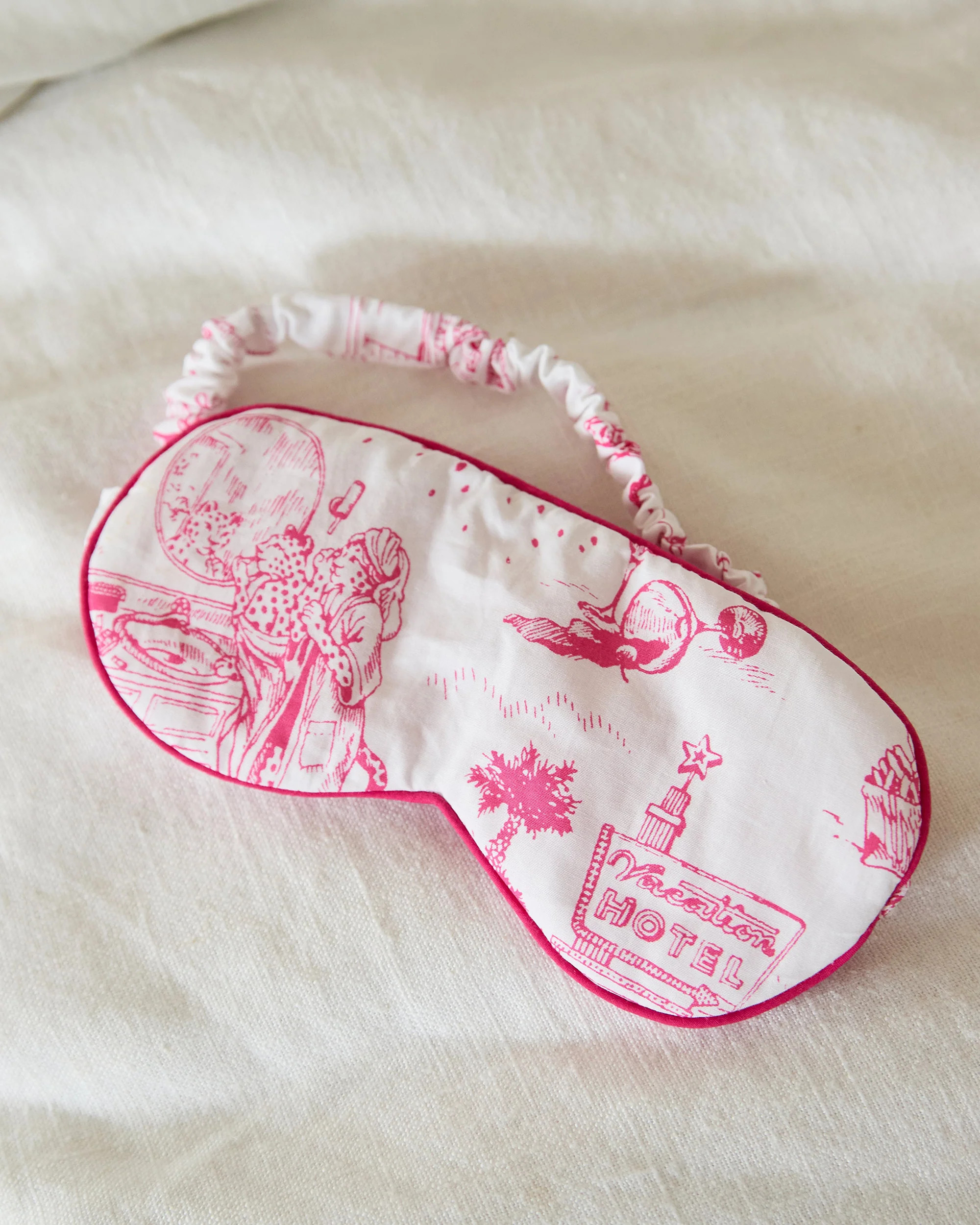 PF x Sean Taylor Girls' Trip Toile - Eye Mask - Pink Cloud | Printfresh