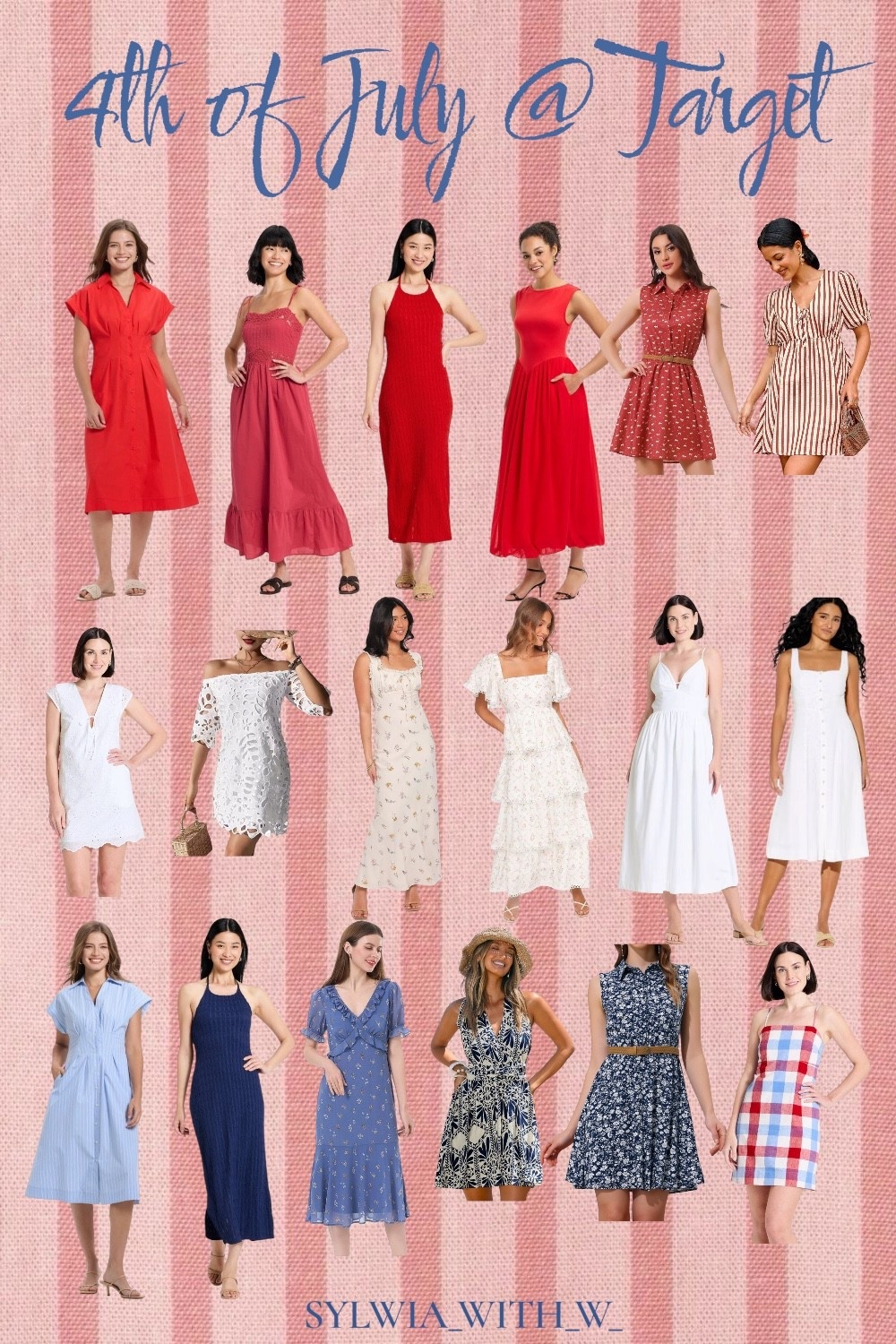 Target Dress Haul 🇺🇸
The 4th of July is just around the corner, and Target is absolutely delivering on the red, white, and blue. Whether you’re heading to a backyard BBQ, a parade, or watching fireworks, these dresses cover every vibe from coastal chic to classic Americana.

Target finds, 4th of July outfit, summer dresses, patriotic style, red white and blue, Target style, summer fashion 2026, affordable fashion, midi dress, mini dress, eyelet dress, gingham print, coastal chic, holiday outfits, summer haul, Target fashion, casual summer style, BBQ outfit ideas.

#targetstyle #targetfinds #4thofjuly #summerfashion #patrioticoutfit #targethauls #redwhiteandblue #summerdresses #affordableoutfits #holidaystyle #coastalchic #grandmillennial #summer2026 #ltkunder50 #ltkfashion #targetrun
