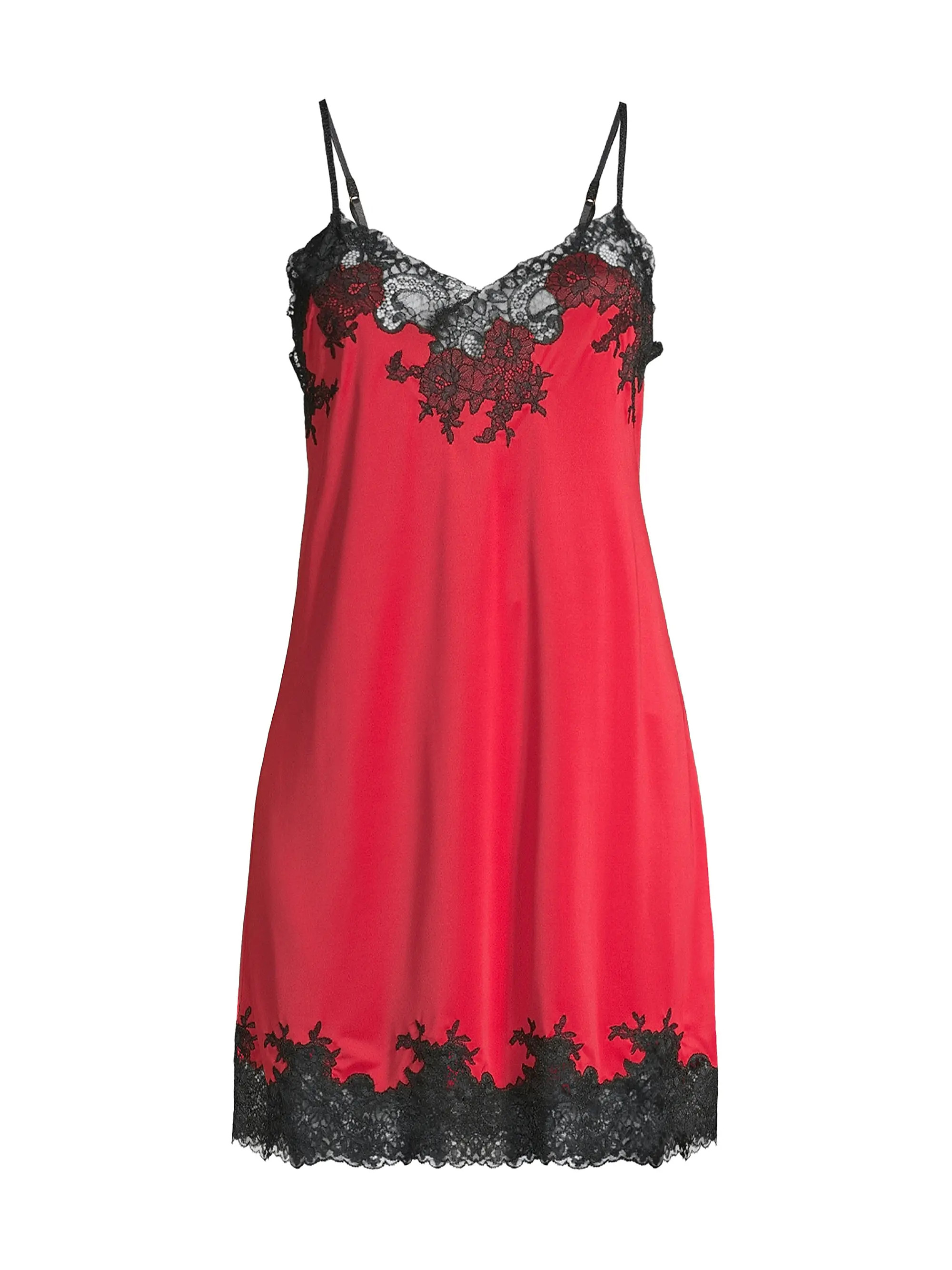Natori Enchant Satin &amp; Lace Slip | Saks Fifth Avenue | Saks Fifth Avenue