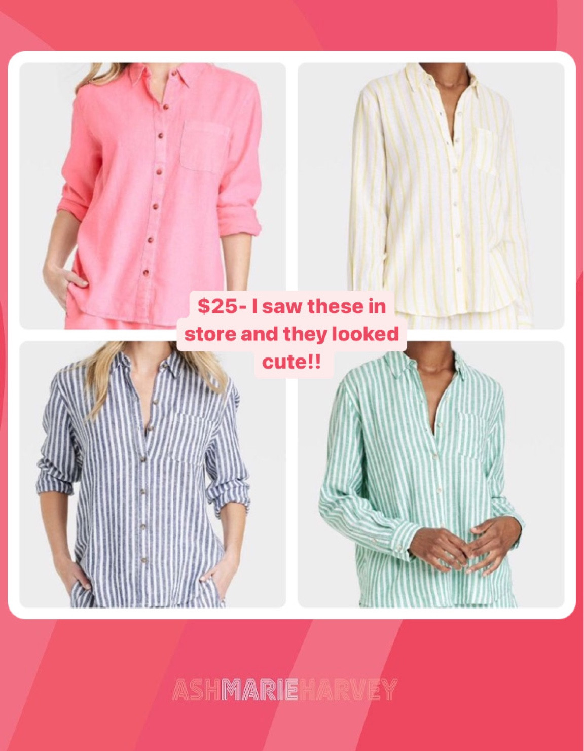 Spring button front shirts! There are matching shorts, but I’m personally not into that. I think it looks too much like pajamas. 

#LTKFind #LTKstyletip #LTKSeasonal