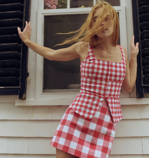The Novia Top - Red Gingham | Hill House Home US