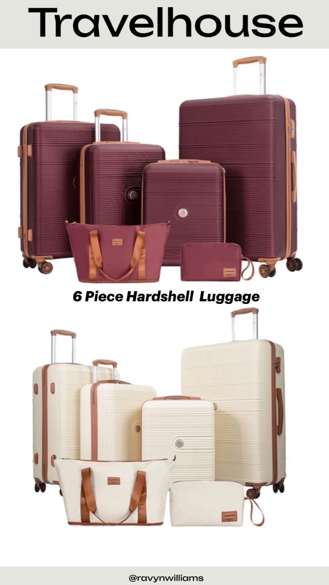 6 Piece Luggage Set includes 16", 20", 24", and 28" suitcases, a weekender travel bag, and a toiletry bag for versatile travel needs. So many colors to choose from! Pick your fave today! 


#LTKHome #LTKTravel #LTKSaleAlert