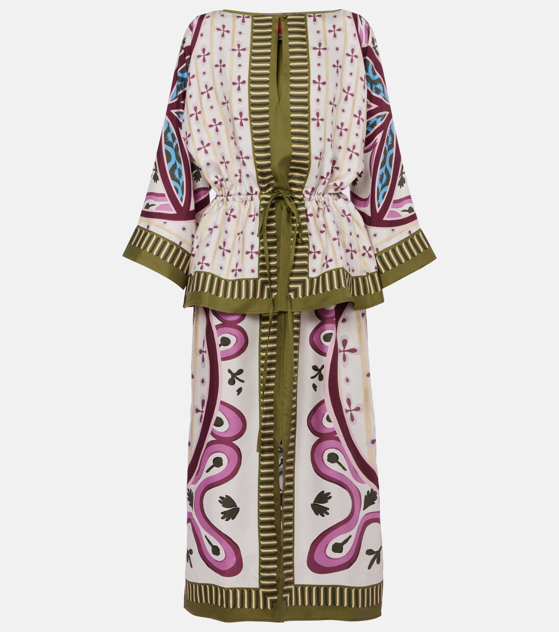Apericena printed silk dress | Mytheresa (INTL)