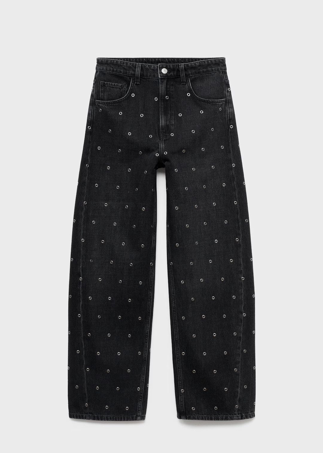 Barrel jeans with eyelets - Women | MANGO USA | Mango (US/MX/AU)