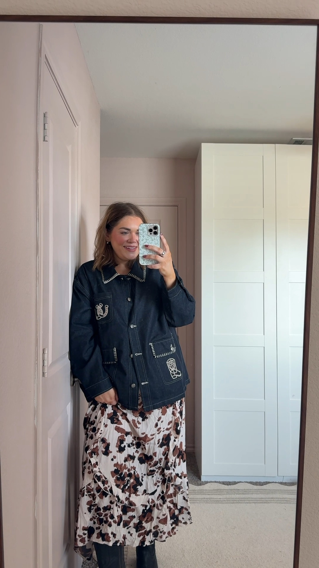 Country concert plus size outfit idea wearing 1x in jacket and skirt

#LTKMidsize #LTKPlusSize