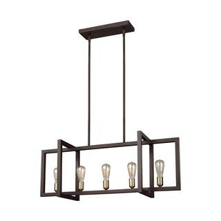Finnegan 5-Light New World Bronze Chandelier | The Home Depot