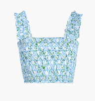 The Azalea Nap Top - Blue Basketweave Vine | Hill House Home