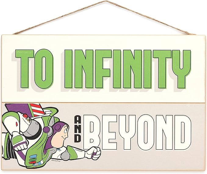 Disney Pixar Toy Story Buzz Lightyear Hanging Wood Wall Decor - To Infinity and Beyond Buzz Light... | Amazon (US)