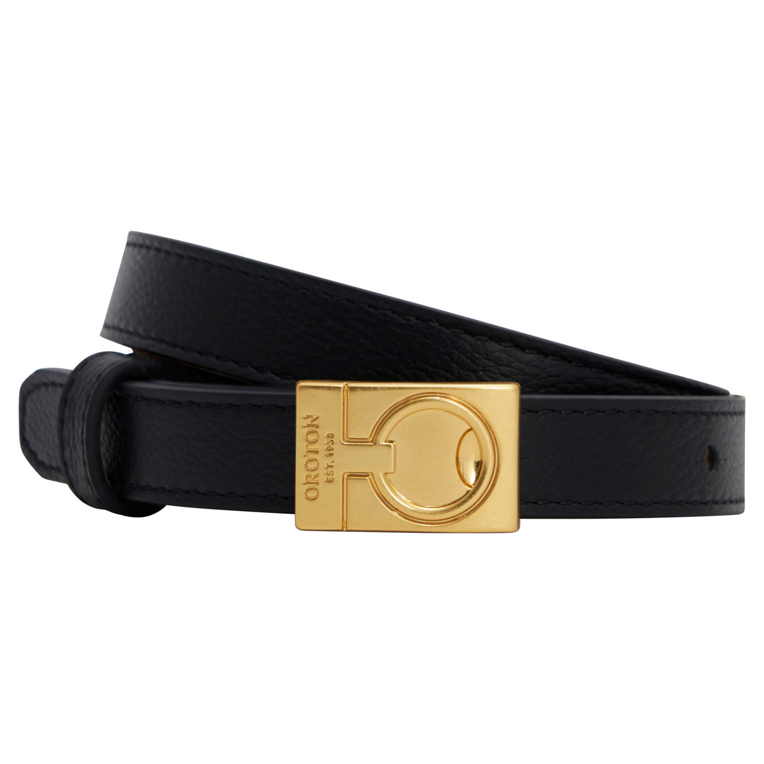 YVONNE NARROW BELT Black | Oroton