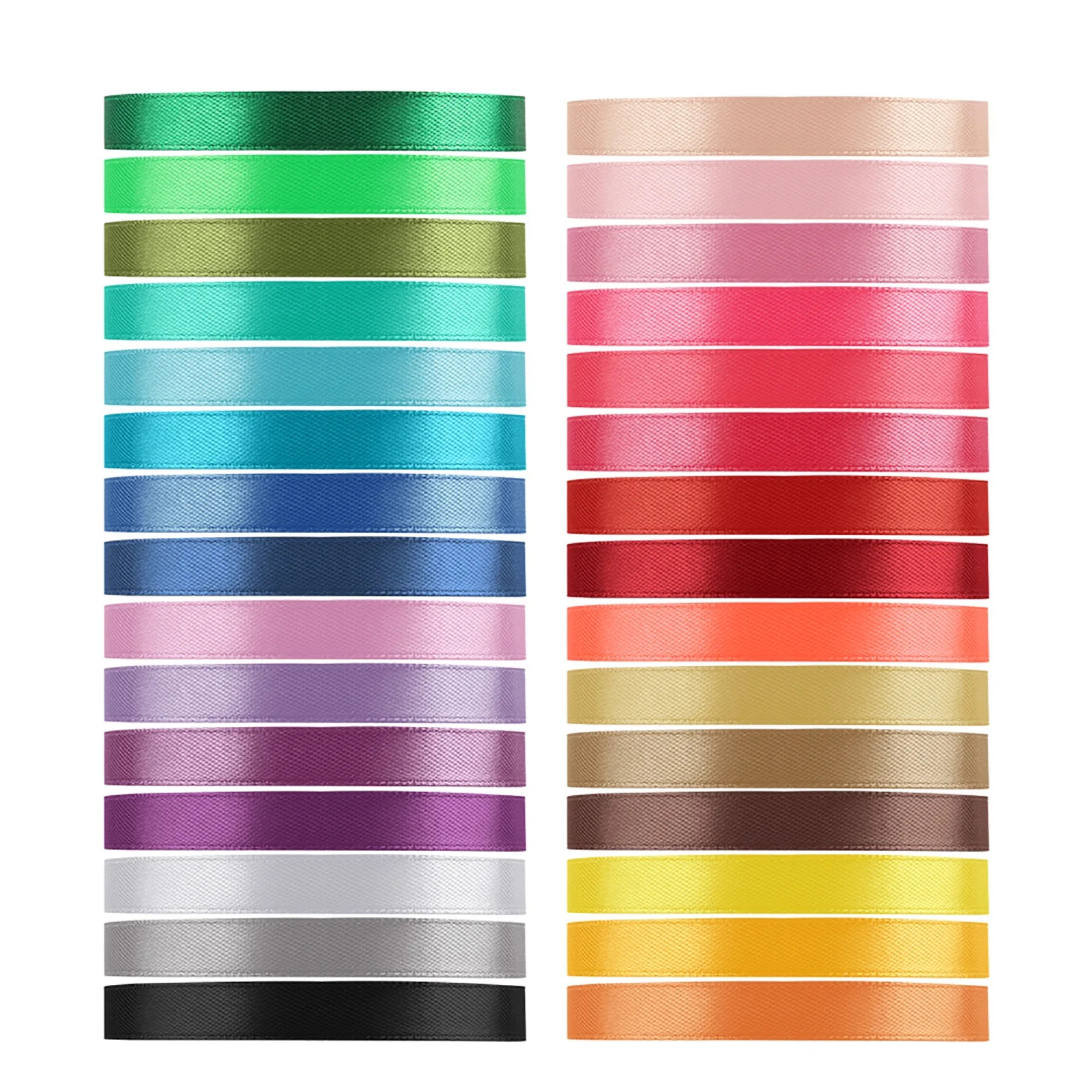 Value Satin Ribbon Pack 30 Color 750 Yard Total, Tomorotec 3/8 inch 25 Yard Each Silk Satin Rolls... | Walmart (US)