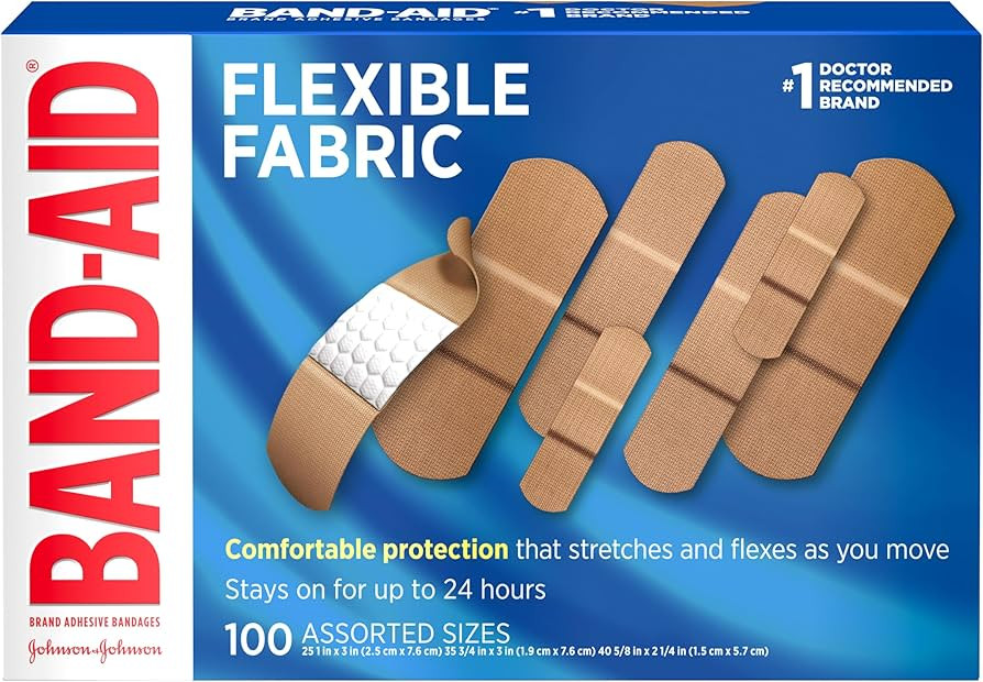 BAND-AID Brand Flexible Fabric Adhesive Bandages, Comfortable Sterile Protection & Wound Care for... | Amazon (US)