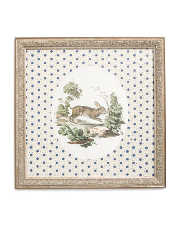 Made In Usa 16x16 Garden Rabbit Wall Art With Two Tone Frame | Easter | Marshalls | Marshalls