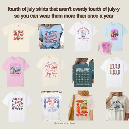 These shirts have an air of “4th of July” but are mostly all shirts that you can wear more than just one day of the year. All come in straight sizes and plus sizes. 

#LTKSeasonal #LTKMidsize #LTKPlusSize