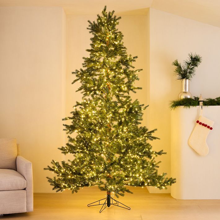 Pre-Lit Faux Portland Pine Green Christmas Tree | West Elm (US)