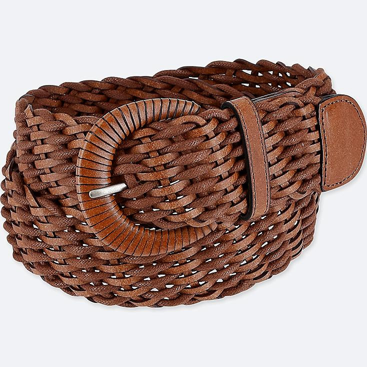 UNIQLO Women's Wide Mesh Belt, Brown | UNIQLO (US)