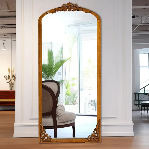 Anjulie Arch Solid Wood Mirror Full Length Mirror Wall Mirror | Wayfair North America