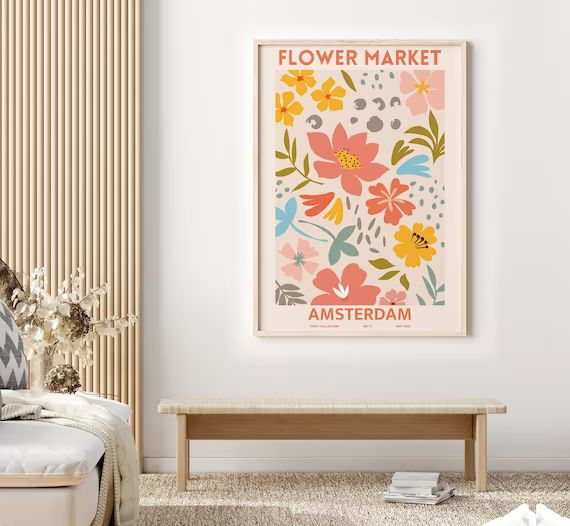 Flower Market Poster, Flower Market Prints, Tokyo Digital Download, Amsterdam Flower Market, Mati... | Etsy (US)