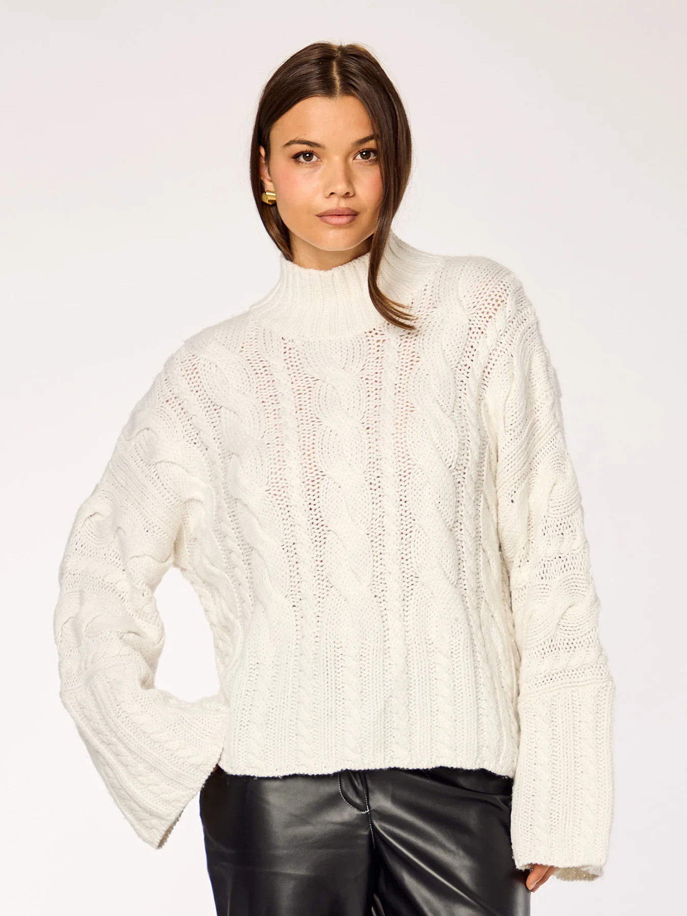 NOOR - Braid Sweater • Milk | Ninety-9