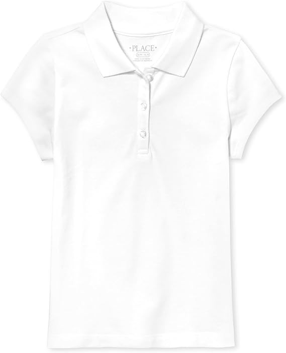 The Children's Place Girls' Uniform Pique Polo | Amazon (US)