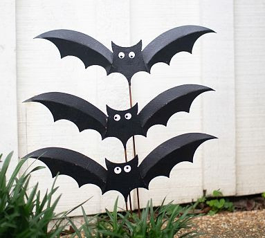 Bats Outdoor Garden Stake, Set of 3 | Pottery Barn (US)