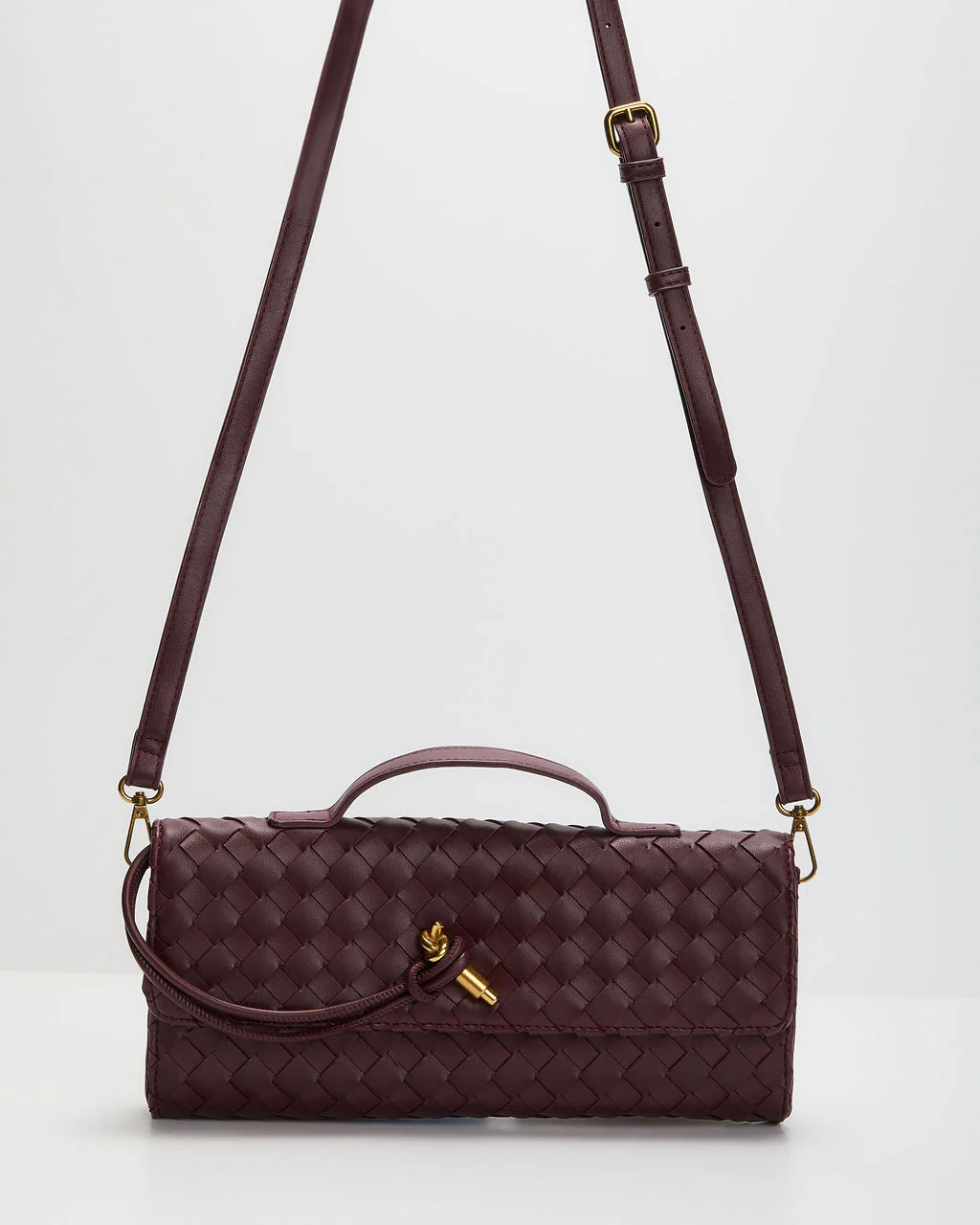 Porta Woven Leather Top Handle Clutch | VICI