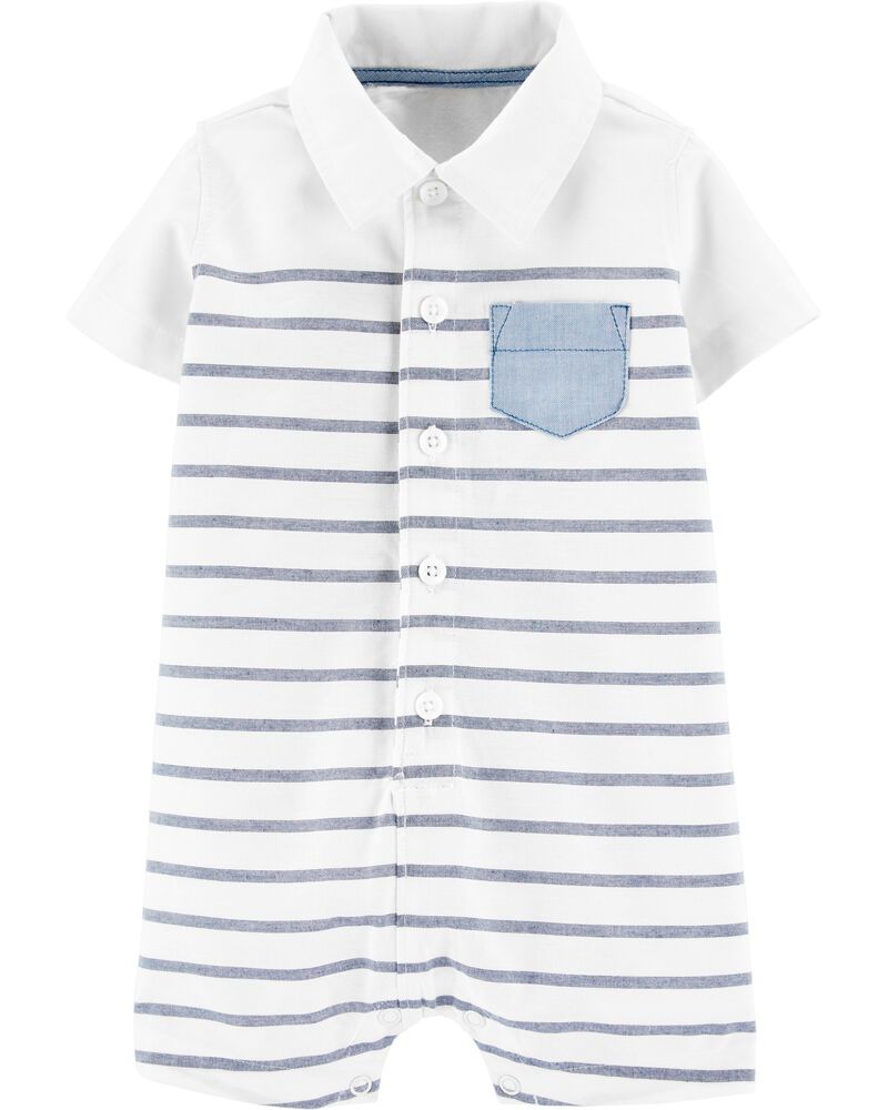 Striped Pocket Romper | Carter's