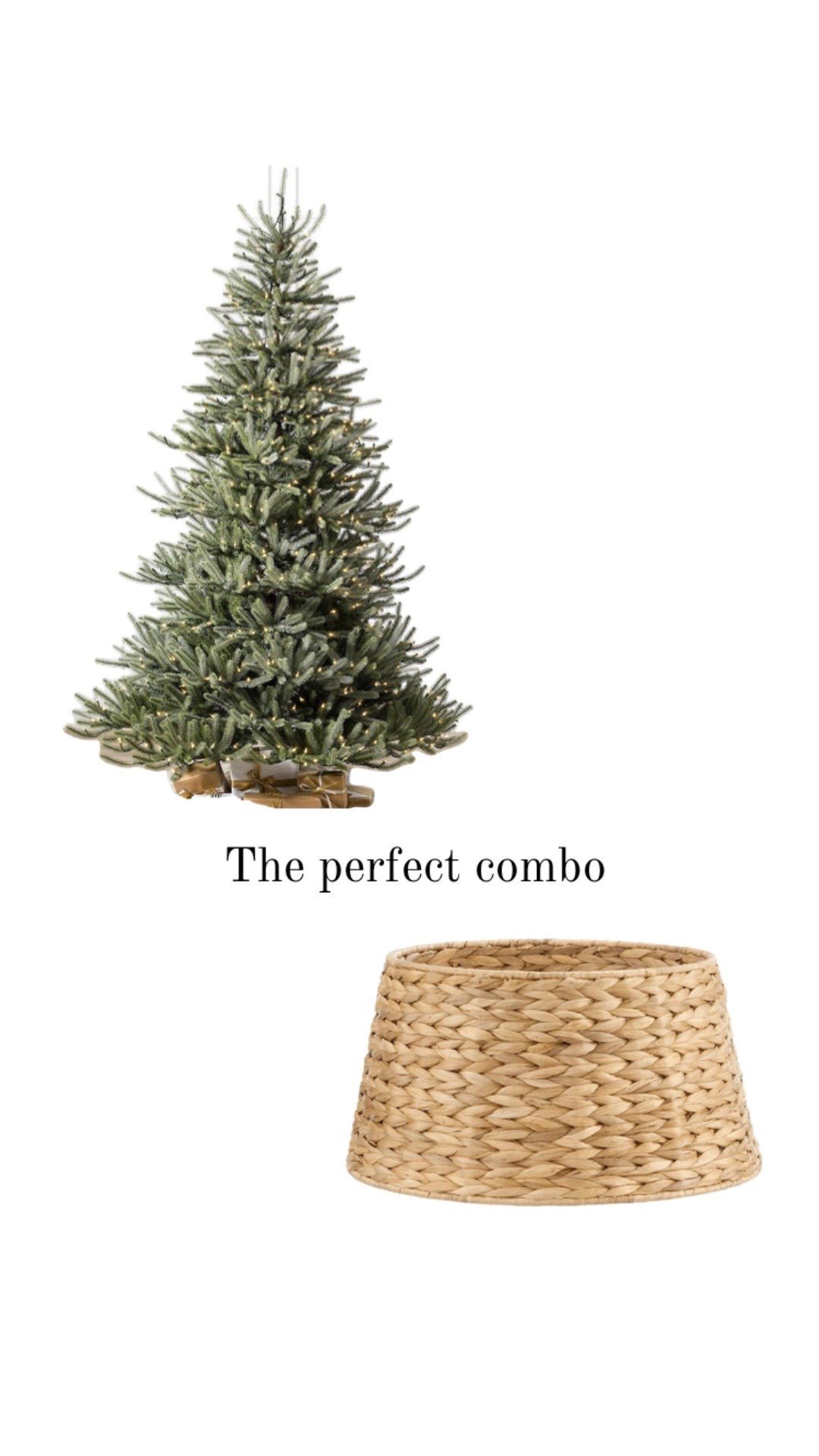 Warm woven rope skirt meets the most perfect Christmas tree! 

#LTKHome #LTKGiftGuide #LTKHoliday