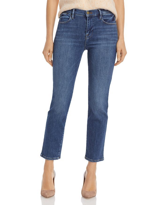 Le High Rise Straight Leg Ankle Jeans in Bestia | Bloomingdale's (US)