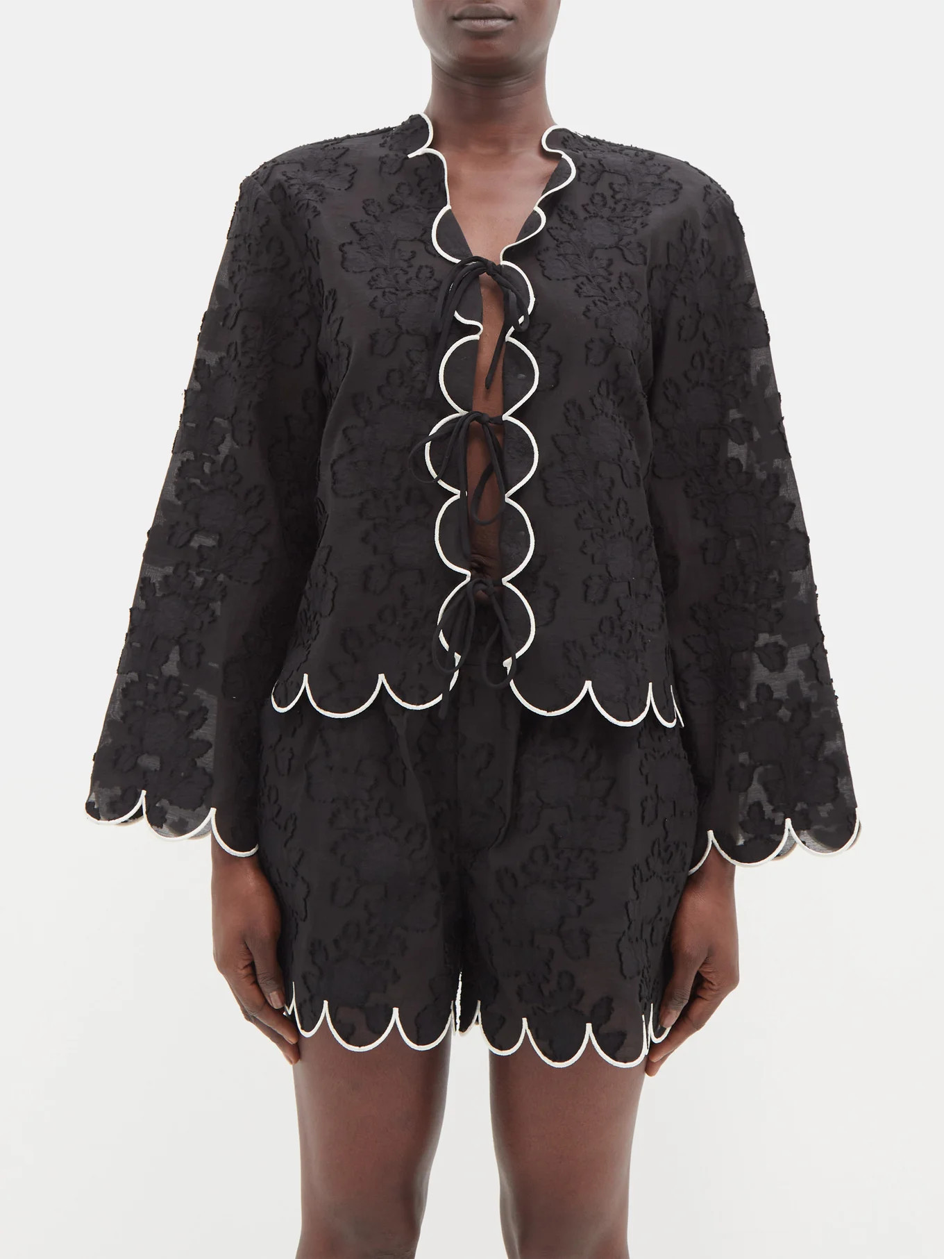 Double Dutch scalloped-edge cotton jacket | Matches (US)