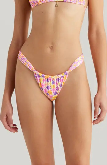 Kulani Kinis Ruched Thong Bikini Bottoms | Nordstrom | Nordstrom