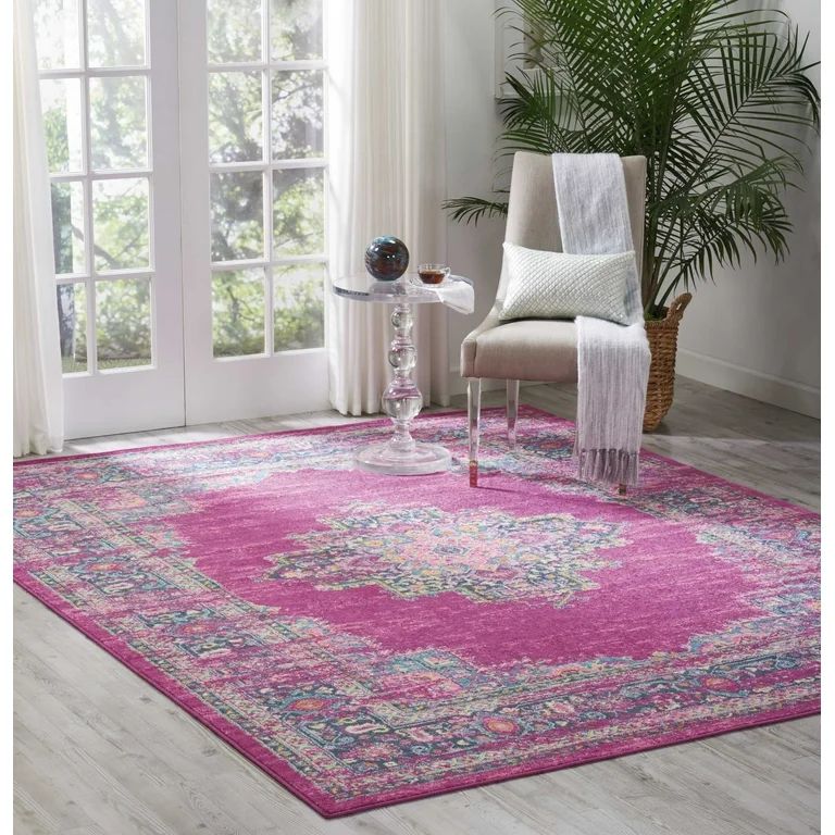 Nourison Passion Persian Fuchsia 8' x 10' Area Rug, (8x10) - Walmart.com | Walmart (US)