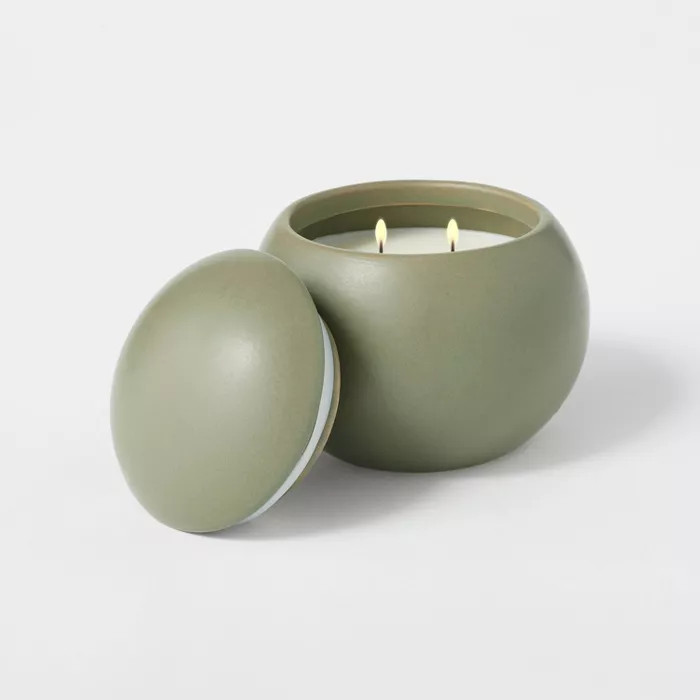 12.5oz Ceramic Sphere Jar Bergamot and Peppercorn Candle - Threshold™ designed with Studio ... | Target
