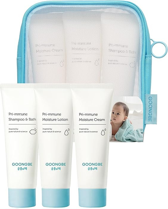 GOONGBE Baby Skincare Travel Set - Korean Baby Skincare & Bath Time Essentials - Shampoo & Bath, ... | Amazon (US)
