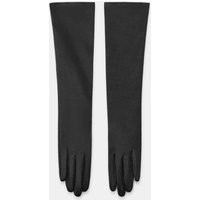 Zara - 100% Leather Long Gloves - Black - L - Woman | Zara US