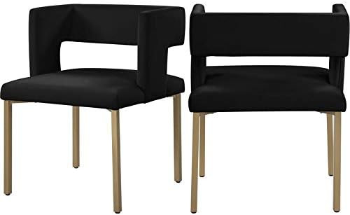 Meridian Furniture Caleb Collection Modern | Contemporary Upholstered Dining Chair with Unique Sq... | Amazon (US)
