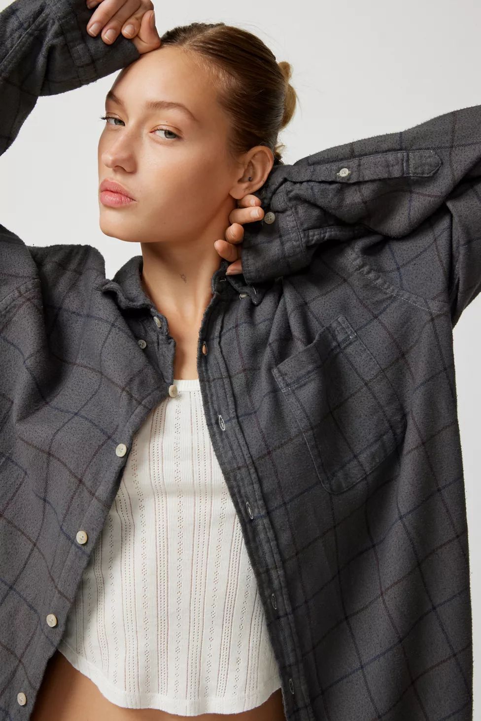 Urban Renewal Remade Overdyed Flannel Shirt | Urban Outfitters (US and RoW)