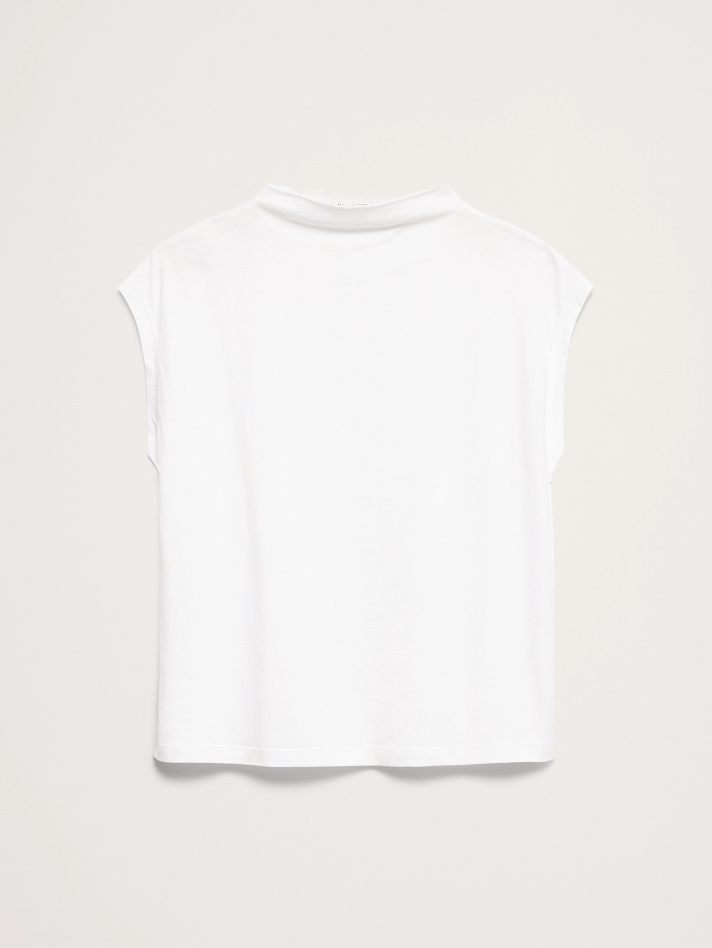 Silky Cotton Mock-Neck Top | Banana Republic (US)