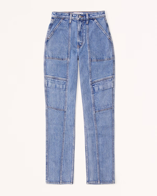 Women's Curve Love Ultra High Rise 90s Straight Jean | Women's Bottoms | Abercrombie.com | Abercrombie & Fitch (US)