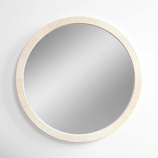 Olivette Round Bone Wall Mirror | Wayfair North America
