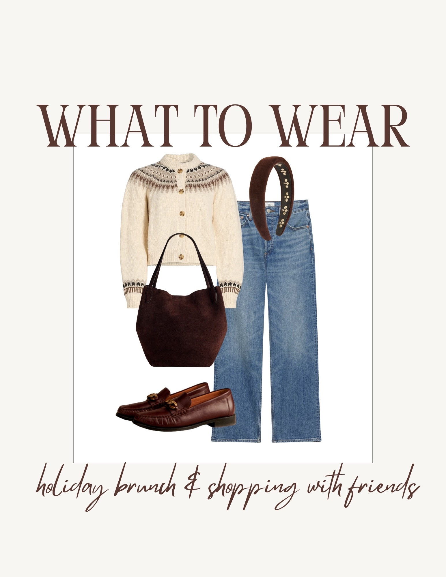 What to wear for holiday brunch and shopping with friends. I love a simple and easy outfit for trying on clothes  

#LTKHoliday #LTKSeasonal #LTKGiftGuide