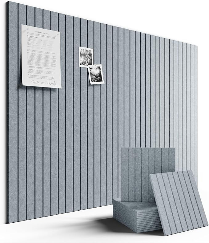 Fluxynara Large Felt Bulletin Board 48" x 36" Cork Board Alternative-12 Pack with 70 Safe Removab... | Amazon (US)