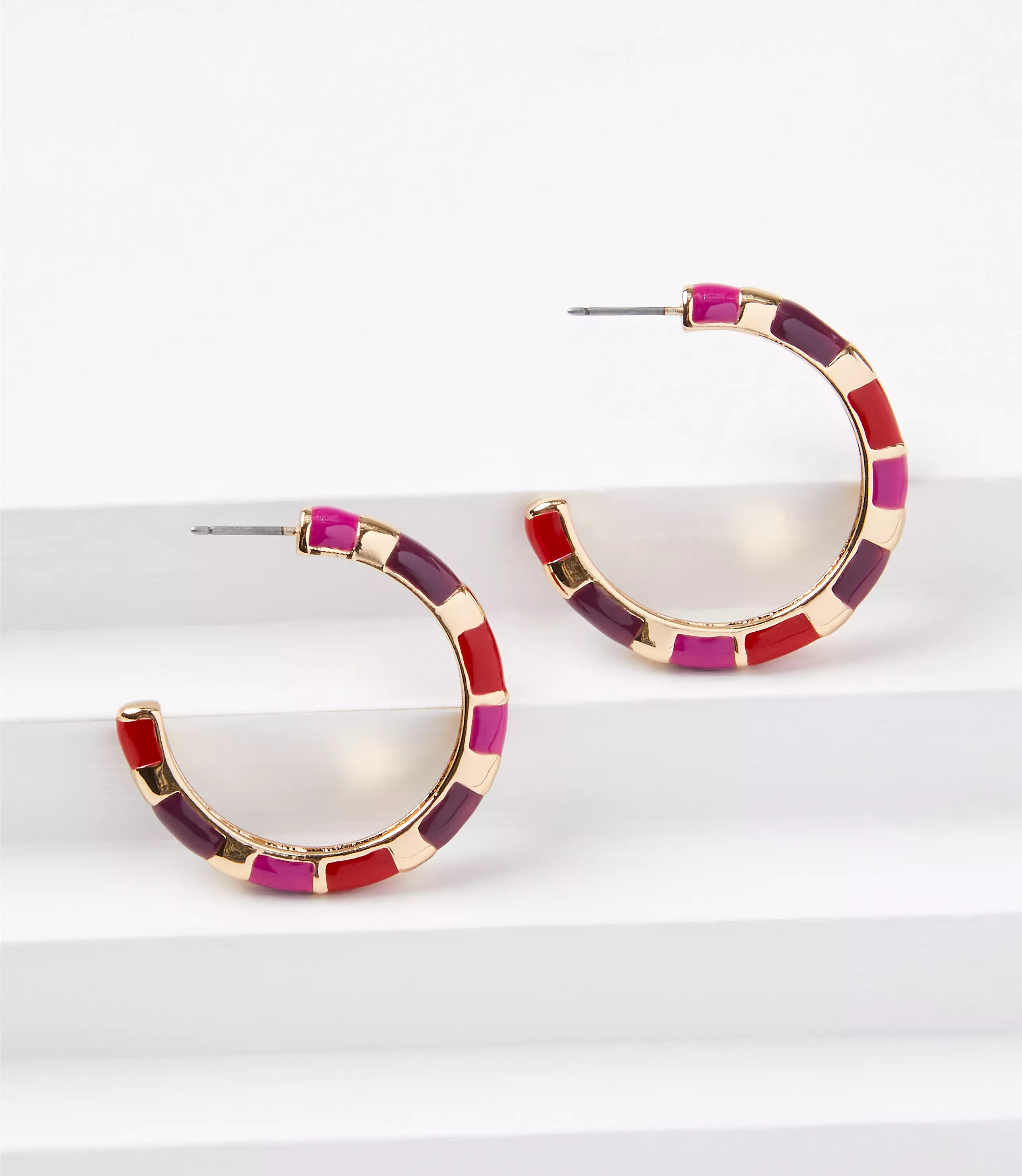 Enamel Hoop Earrings | LOFT
