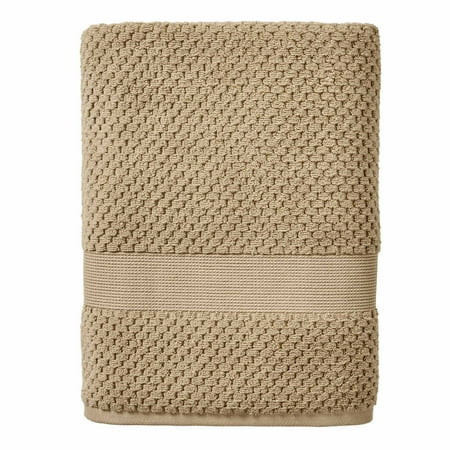 Better Homes & Gardens Signature Soft Cotton Popcorn Textured Bath Towel, Almond Biscuit | Walmart (US)