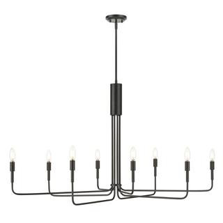 Light Society Bella 8-Light Black Chandelier LS-C317-BLK - The Home Depot | The Home Depot